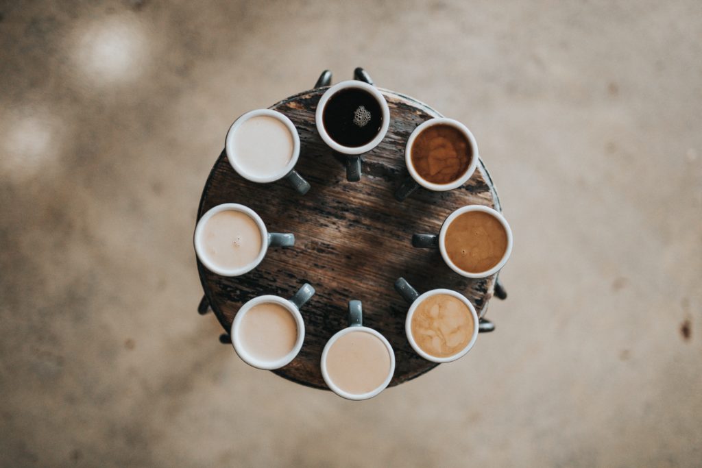 Kaffee in unterschiedlichen Sorten